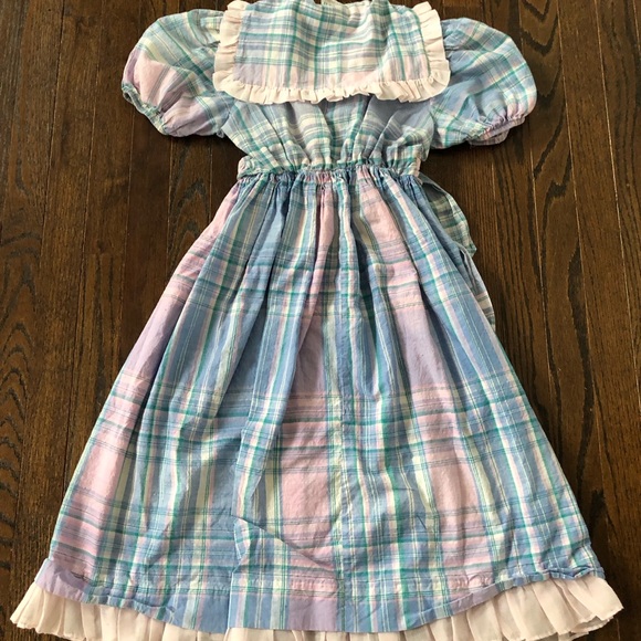 Vintage Ruth of Carolina Girls 12 Pastel Colors A-Line Ruffled Puff Sleeve Dress - Picture 9 of 12